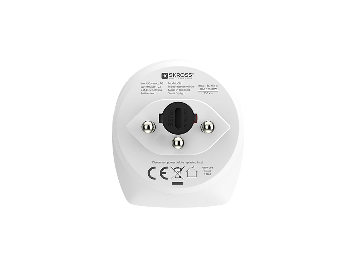 SKROSS Ensemble d'adaptateurs compacts Combo World vers la Suisse