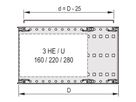 Plaque de recouvrement SCHROFF EuropacPRO, universelle, 84 CV, 415 mm