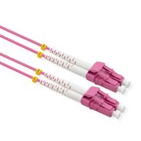 VALUE Câble FO 50/125µm OM4, LC/LC, connecteurs Low-Loss, LSOH, violet, 0,5 m