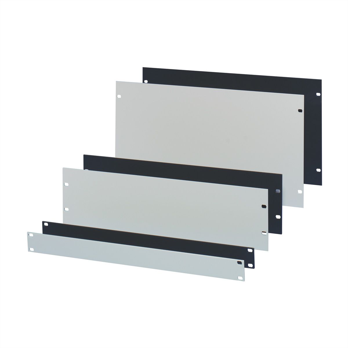 Face avant 19" SCHROFF, 4 U, 3 mm, Al, anodisé, bords non traités