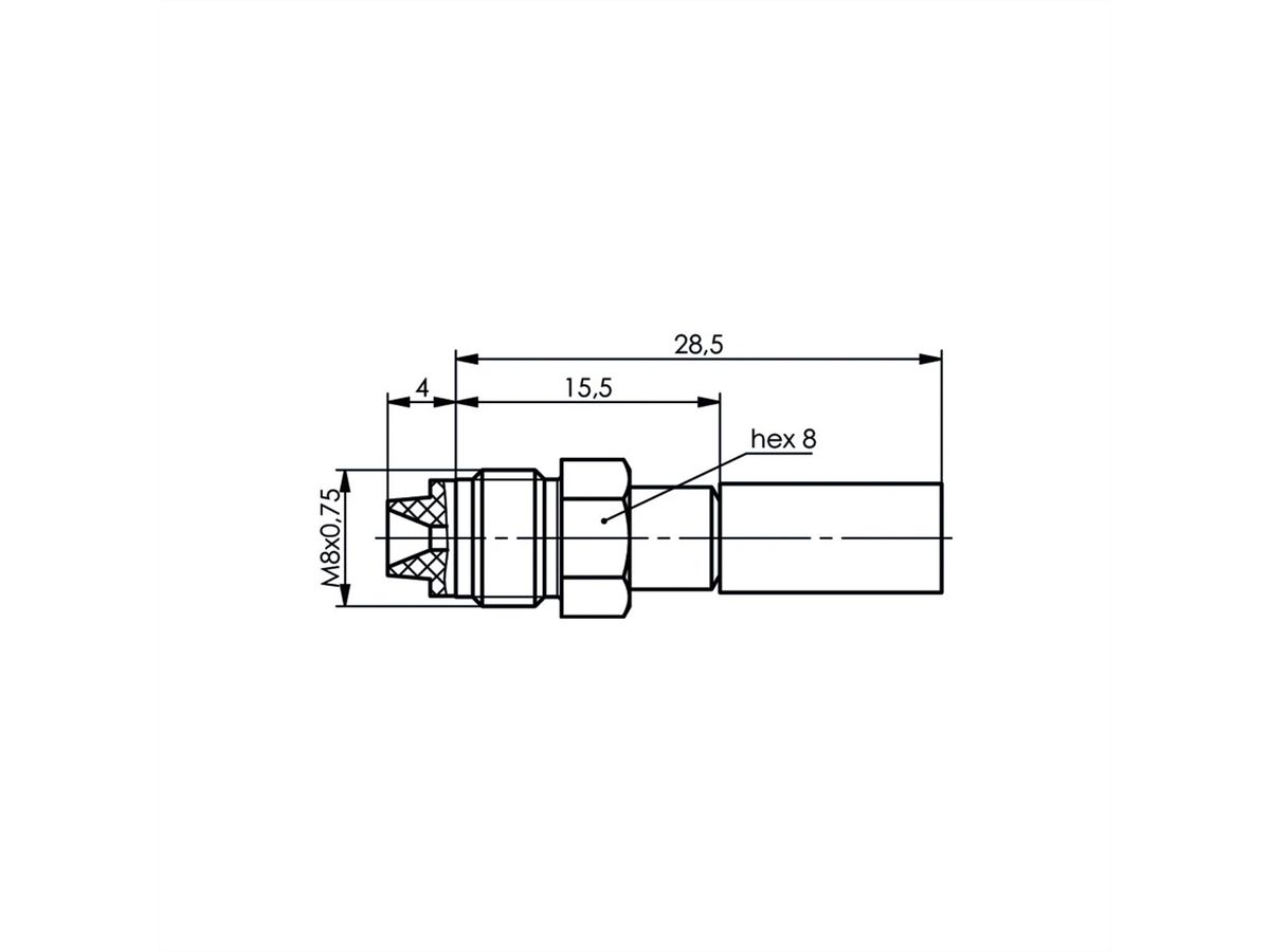 TELEGÄRTNER Prise femelle FME, pour RG-58C/U, sertissage