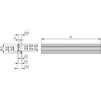 Cadre de type SCHROFF, unité enfichable, panneau latéral, profilé d'angle, profondeur de la platine 160 mm