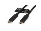 ROLINE Câble USB4 Gen2x2, C–C, M/M, 100W, noir, 2 m