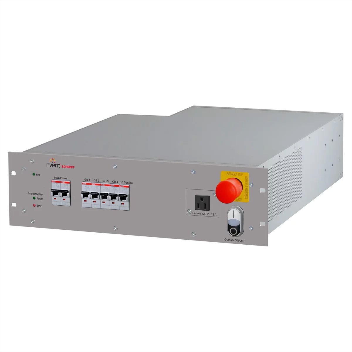 SCHROFF Rack Safety Plus, 3 U, 120 V AC, filtre CEM