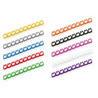 VALUE Set de marqueurs pour câbles patch, 10x 10 pièces, 4 - 5.5 mm, multicolore