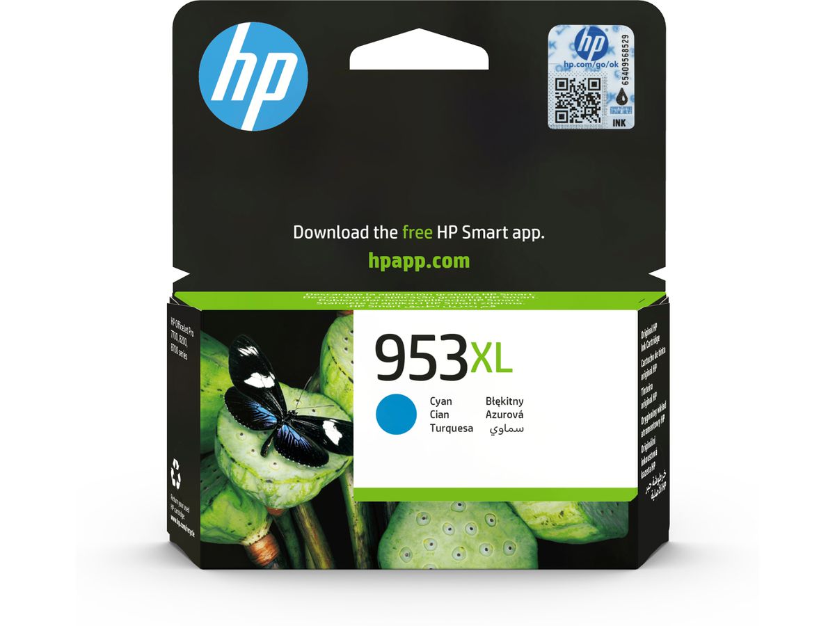 HP 953XL Cartouche d’encre cyan grande capacité authentique