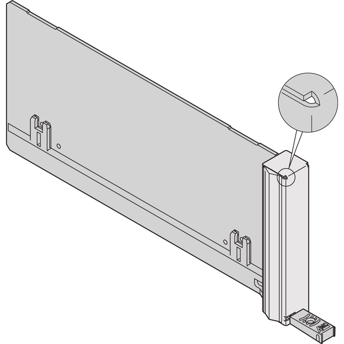 SCHROFF AMC Filler Module ECO avec poignée fixe, simple compact