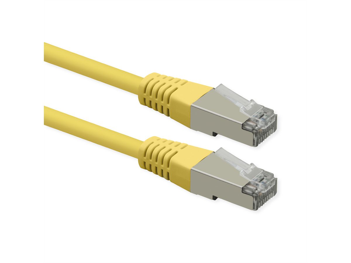 ROLINE Cordon Cat.6 (Classe E), PoE, S/FTP (PiMF) , jaune, 2 m