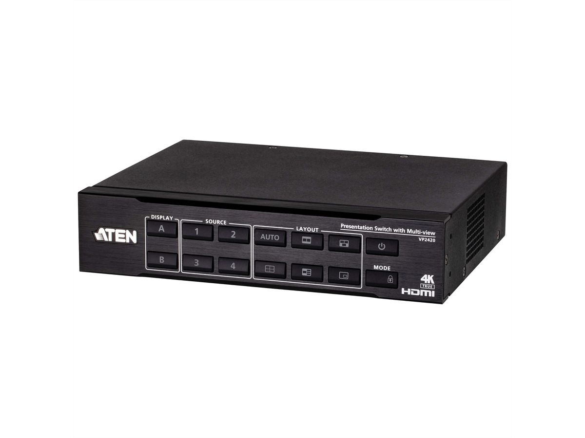ATEN VP2420 Matrice de présentation 4 x 2 True 4K HDMI avec Multivues