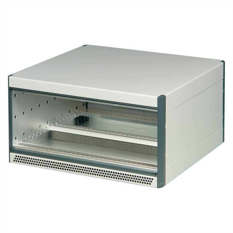 SCHROFF RatiopacPRO AIR Boîtier complet, bureau, blindage rétrofitable, garniture avant, 3/4 U, 28 HP, 255 mm