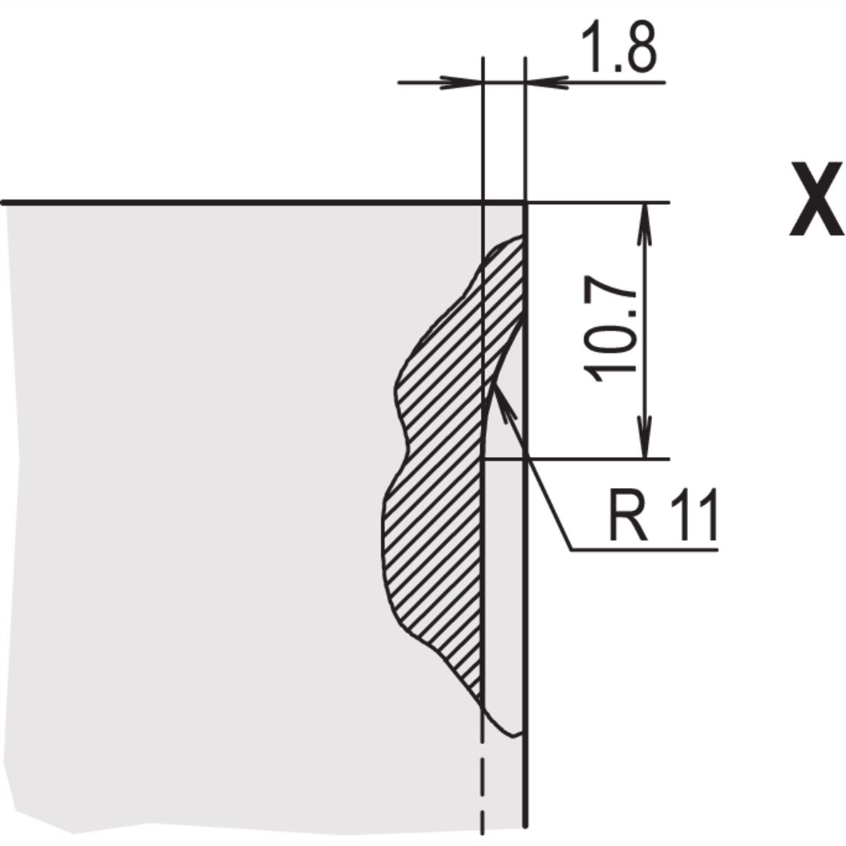 SCHROFF Face avant, plate, Refrofit Shielding, D-Sub Cutout, 3 U, 4 HP, 3 x 9 broches, 2,5 mm, alu, anodisé avant, conducteur arrière