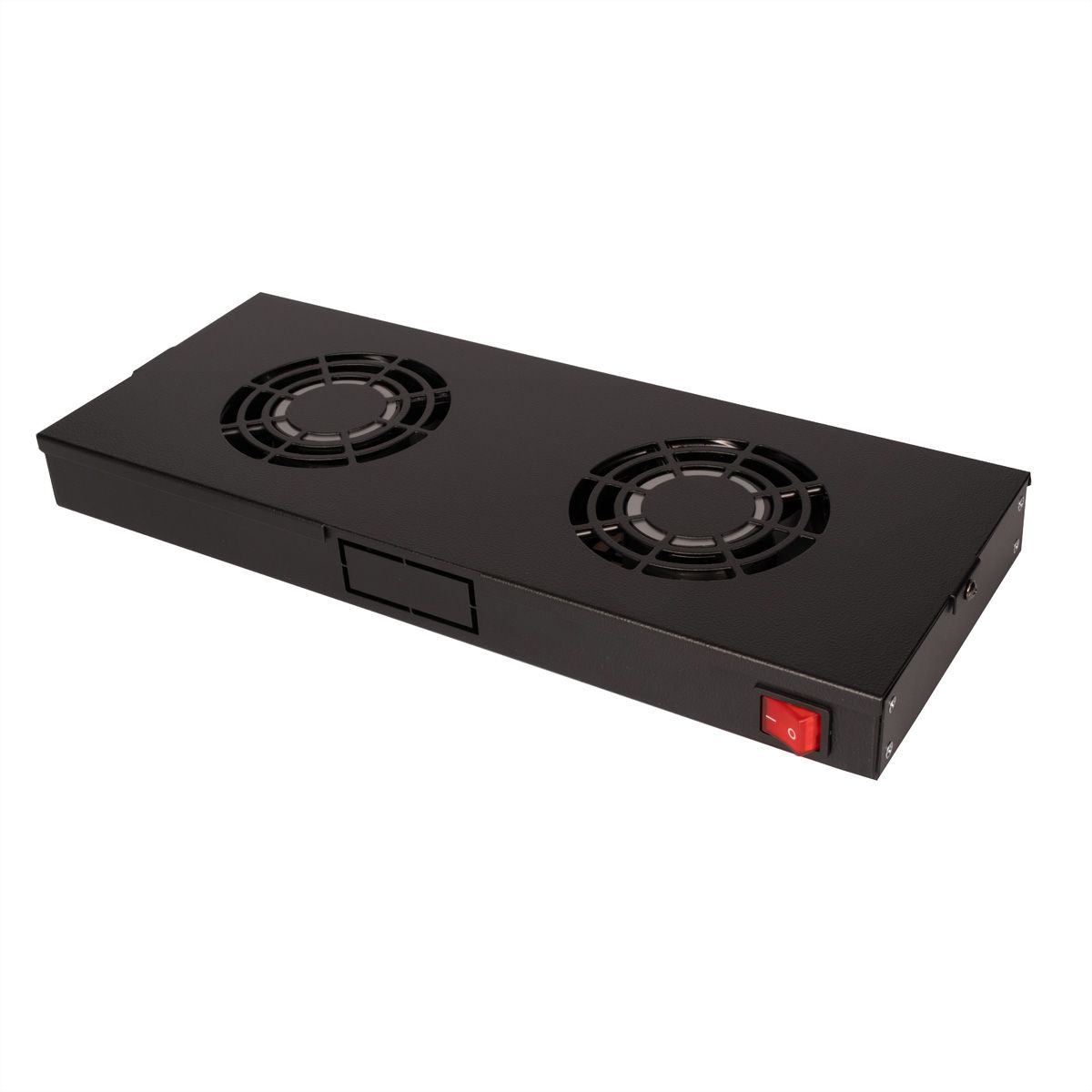 ROLINE 19" Unité de ventilation, 2 ventilateurs, ON/OFF, noir