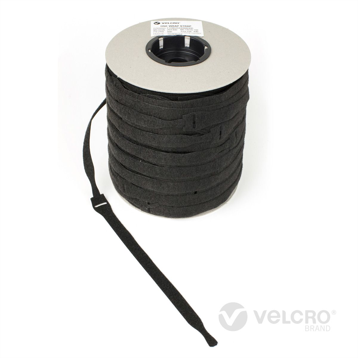 VELCRO® One Wrap® Strap 25mm x 300mm, 750 pièces, noir