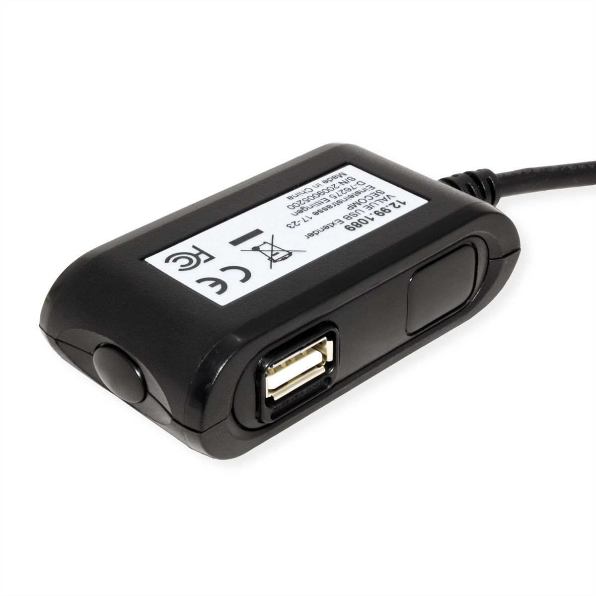 VALUE Prolongateur USB 2.0 2 ports, noir, 5 m