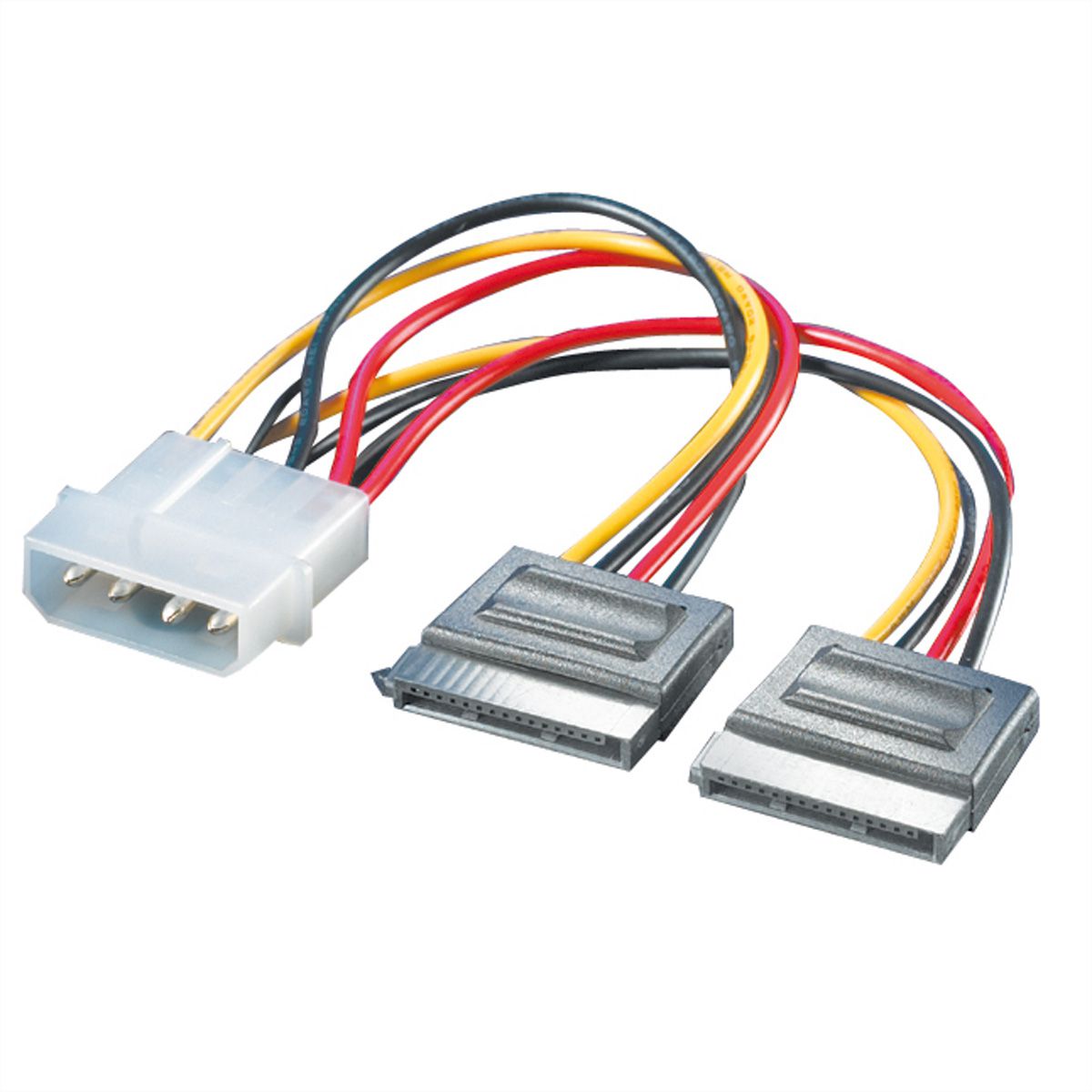 ROLINE Câble d'alimentation en Y 4 pôles disque dur / 2 x SATA, 0,12 m