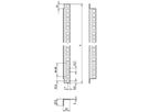 SCHROFF Eurorack 19", panneau/support coulissant, 25 U, RAL 7021