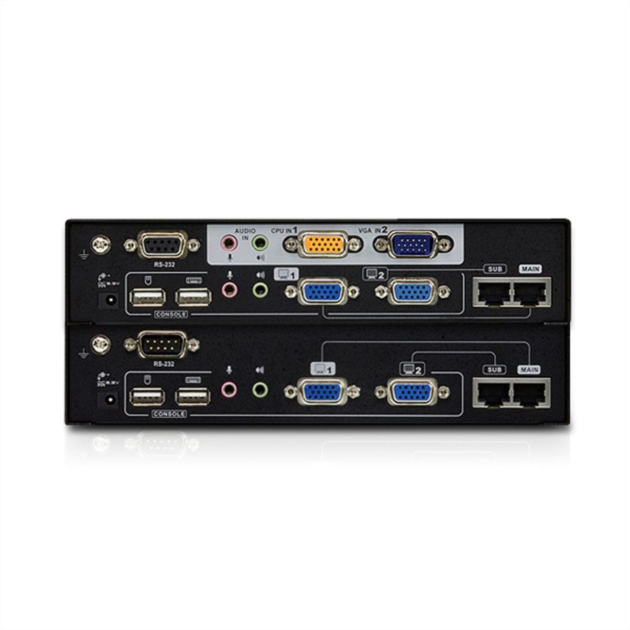 ATEN CE775 Prolongateur KVM Dual View VGA USB, audio, RS-232