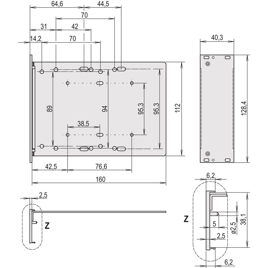 Module CPCI SCHROFF pour unité d'entraînement HD 1 × 3,5", 3 U vertical, avec face avant