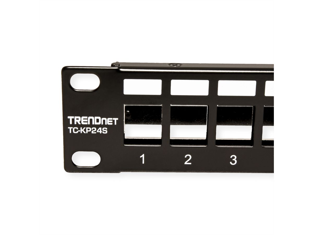 TRENDnet TC-KP24S Panneau de brassage vide à 24 ports pour Keystones 1U