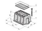 Étiquette d'identification SCHROFF avec couvercle transparent pour barres conductrices