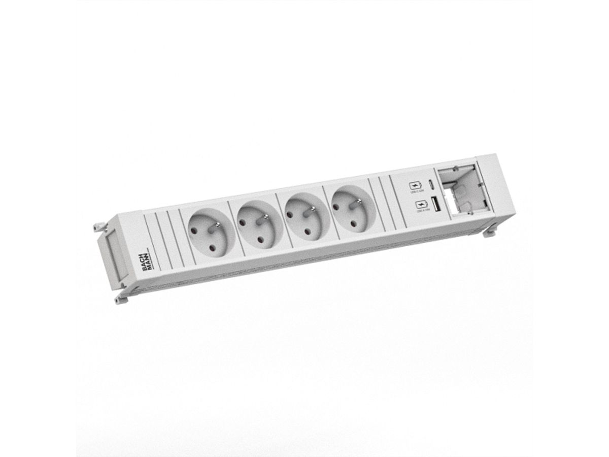 BACHMANN POWER FRAME 4xUTE 1xUSB A/C 22W 0,2m GST18