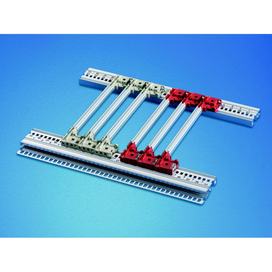 SCHROFF Rail de guidage en plusieurs parties, pièce intermédiaire, profilé aluminium, 160 mm, largeur de rainure 2,5 mm, argent, 10 pièces