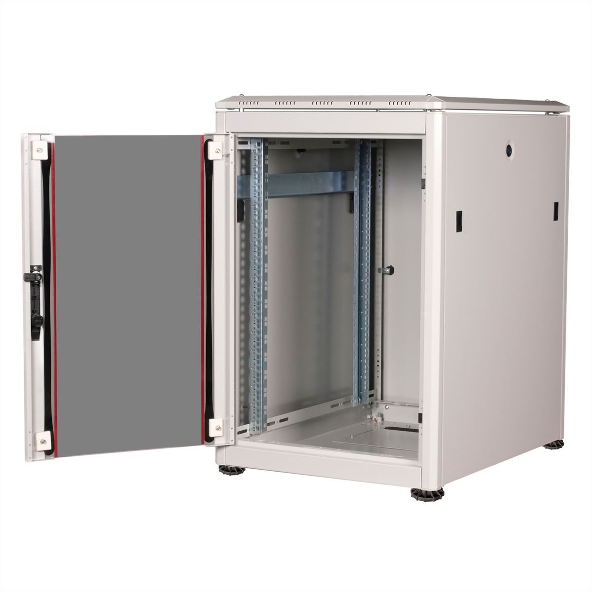 ROLINE 19" Baie réseau Pro 16U, 600x800 LxP Porte verre gris