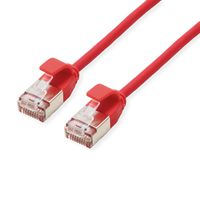 ROLINE Cordon DataCenter U/FTP Cat.6A (Classe EA), LSOH, slim, rouge, 2 m