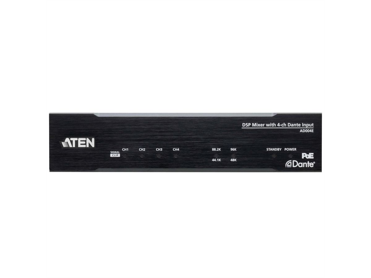 ATEN AD004E Mélangeur DSP avec entrée Dante à 4 canaux