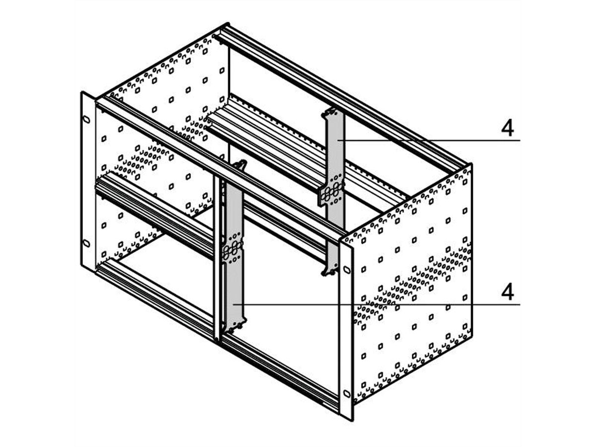 Profilé de fractionnement SCHROFF 6 U pour montage combiné
