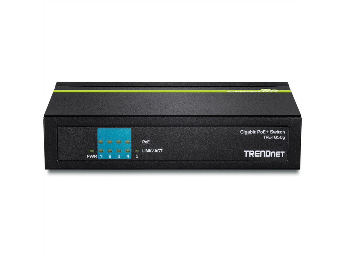 TRENDnet TPE-TG50g Switch PoE+ Gigabit à 5 ports