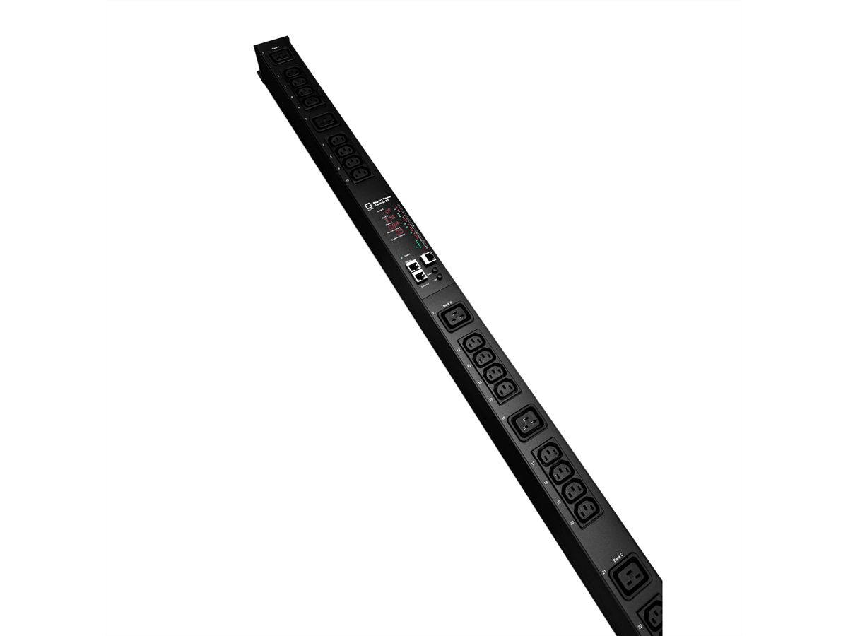 GUDE EPC 87-1310-18 PDU commutée et mesurée, 30 ports, verticale, noir, 170 cm