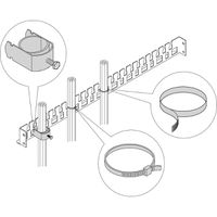 SCHROFF Epcase Rail support de câbles, 600W, RAL 7035