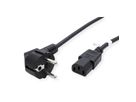 ROLINE GREEN Câble d'alimentation IEC droit, noir, 1,8 m
