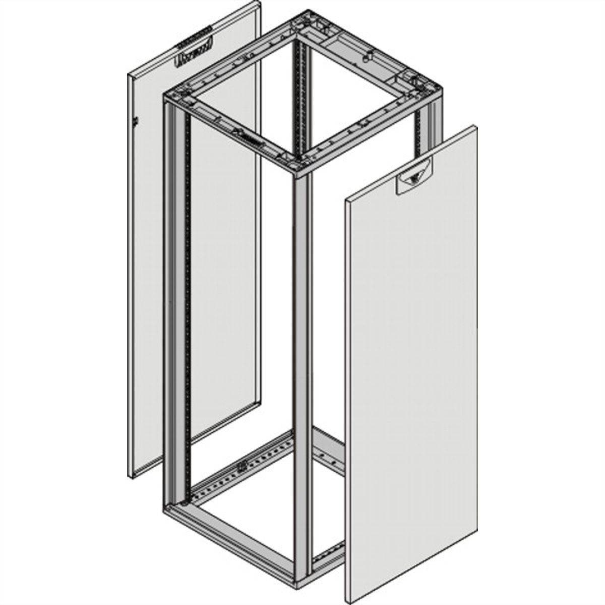 Panneau latéral SCHROFF Novastar pour usage intensif, RAL 7035, 16 U 600D