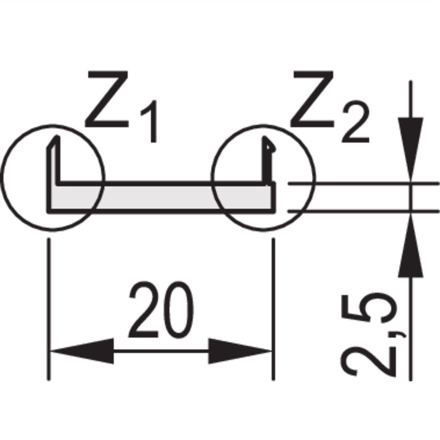 Profil en U SCHROFF Face avant, blindable, découpe Sub-D, 3 U, 4 F, 1 x 15 broches, 2,5 mm, alu, face vue anodisée, face d'appui conductrice