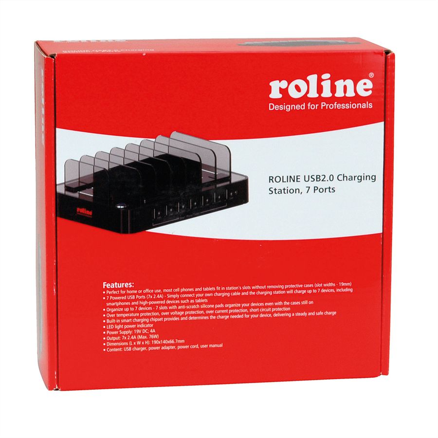 ROLINE Station Chargeur USB, 7 ports