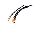 ROLINE GOLD Câble audio 3,5mm Stéréo - 2x RCA, M / M, 2,5 m