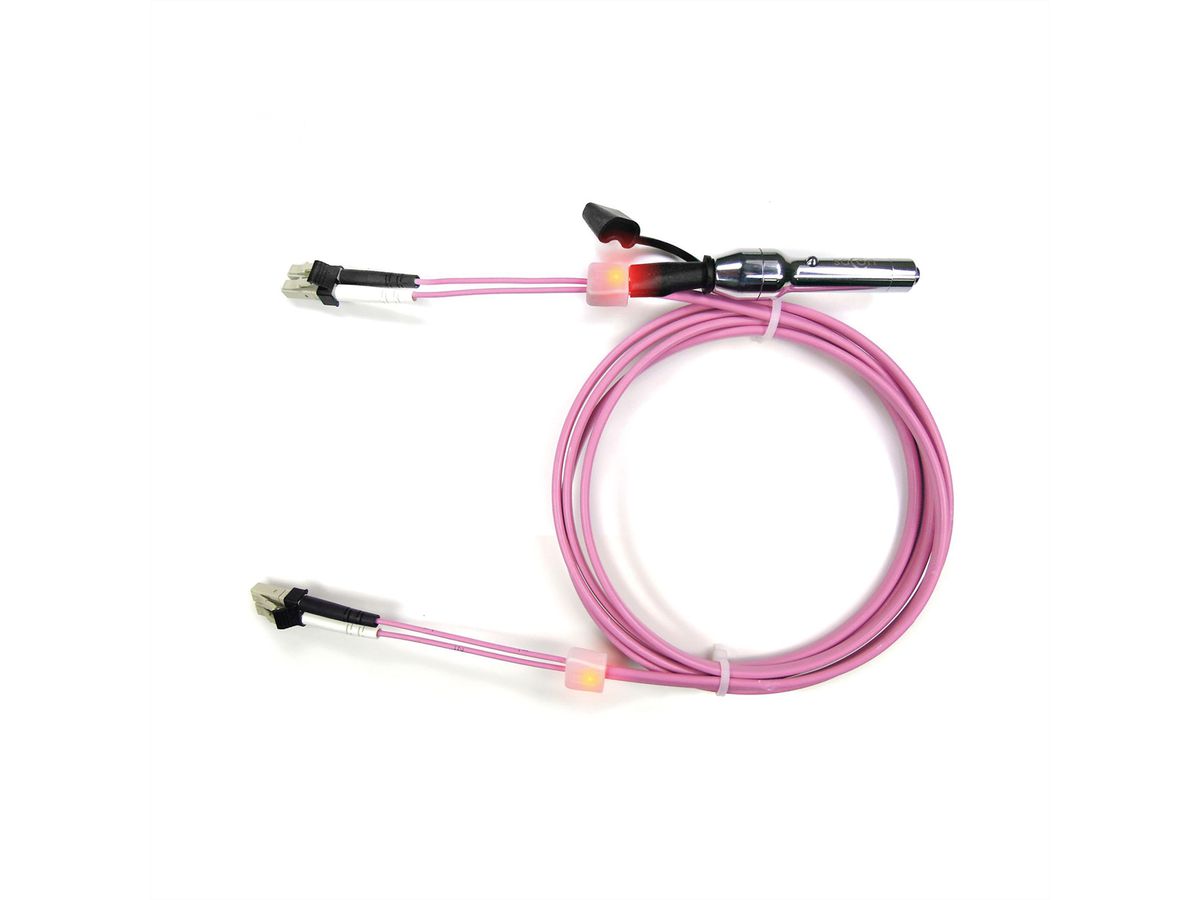 saCon Câble FO duplex 50/125µm OM4, LC/LC, violet, 1 m