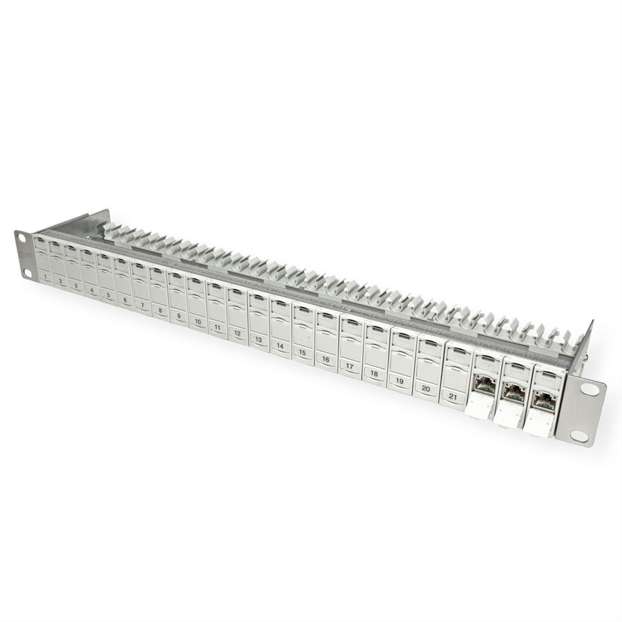BTR Panneau 19" 1UH équipé de 24 modules E-DAT Cat.6 (Classe E)