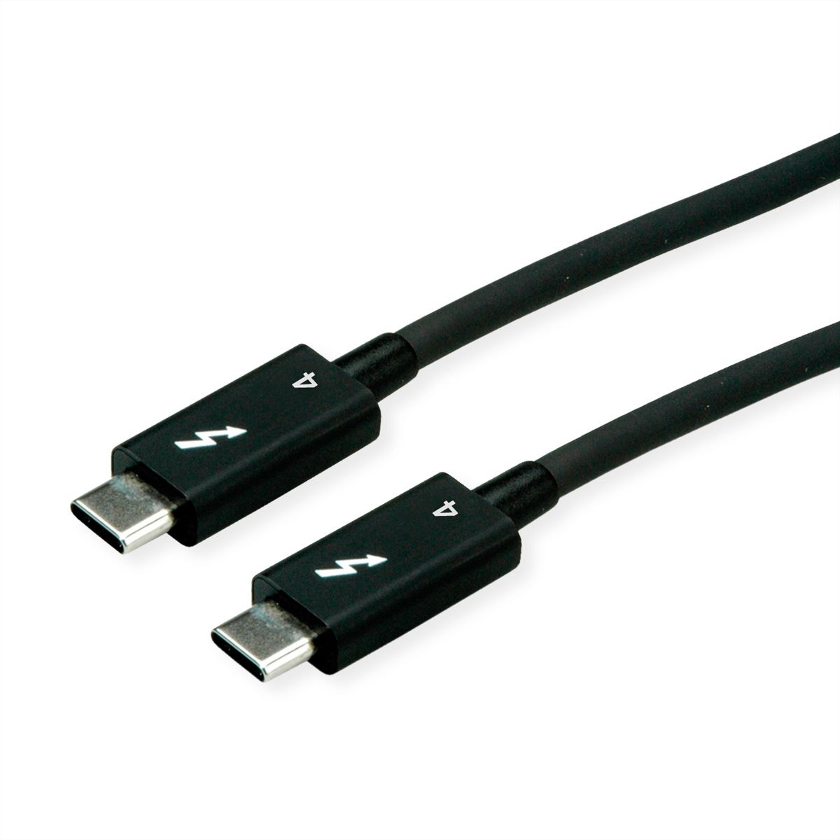 ROLINE Câble Thunderbolt™ 4 USB type C, M/M, 8K UHD-2, 40Gbit/s, 100W, actif, noir, 1,5 m