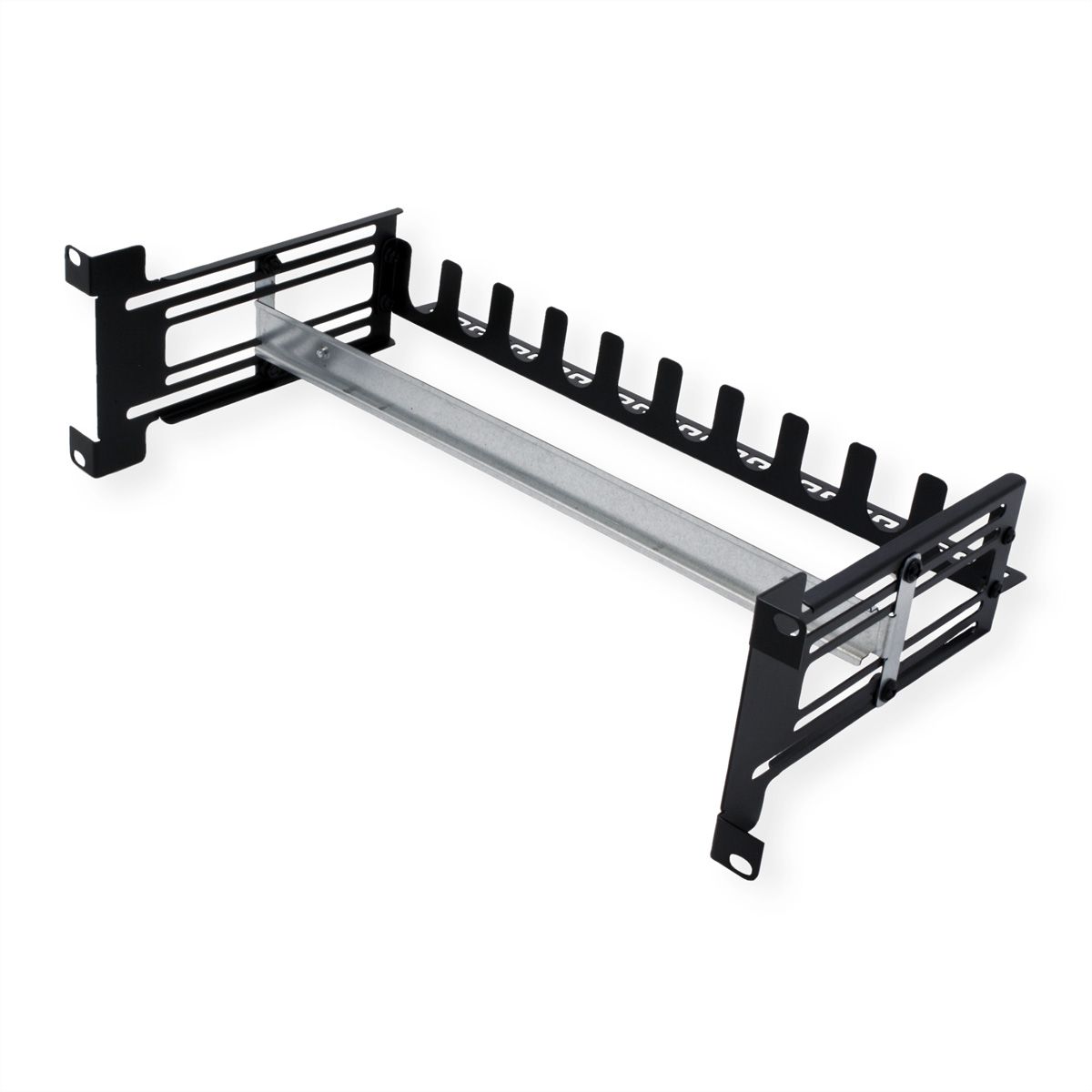 VALUE Cadre de support 19" pour appareils montés sur rail DIN, 3U, noir