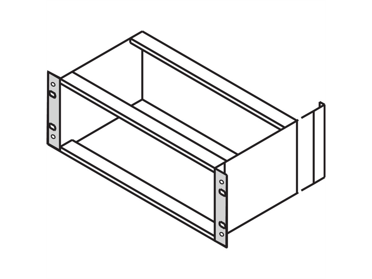 SCHROFF EuropacPRO 19" Support pour joint textile, type F, trous de poignée, 6 U