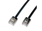 ROLINE Cordon DataCenter U/FTP Cat.6A (Classe EA), LSOH, slim, pour chemins très courts, noir, 2 m