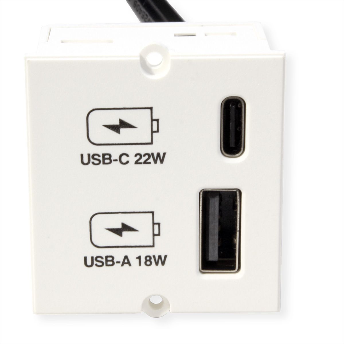 BACHMANN USB A/C 22Watt Charger CM blanc, blanc