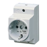 Modules de distribution de courant SCHROFF selon DIN 43880, Prise 2P+T 250 V, 16 A