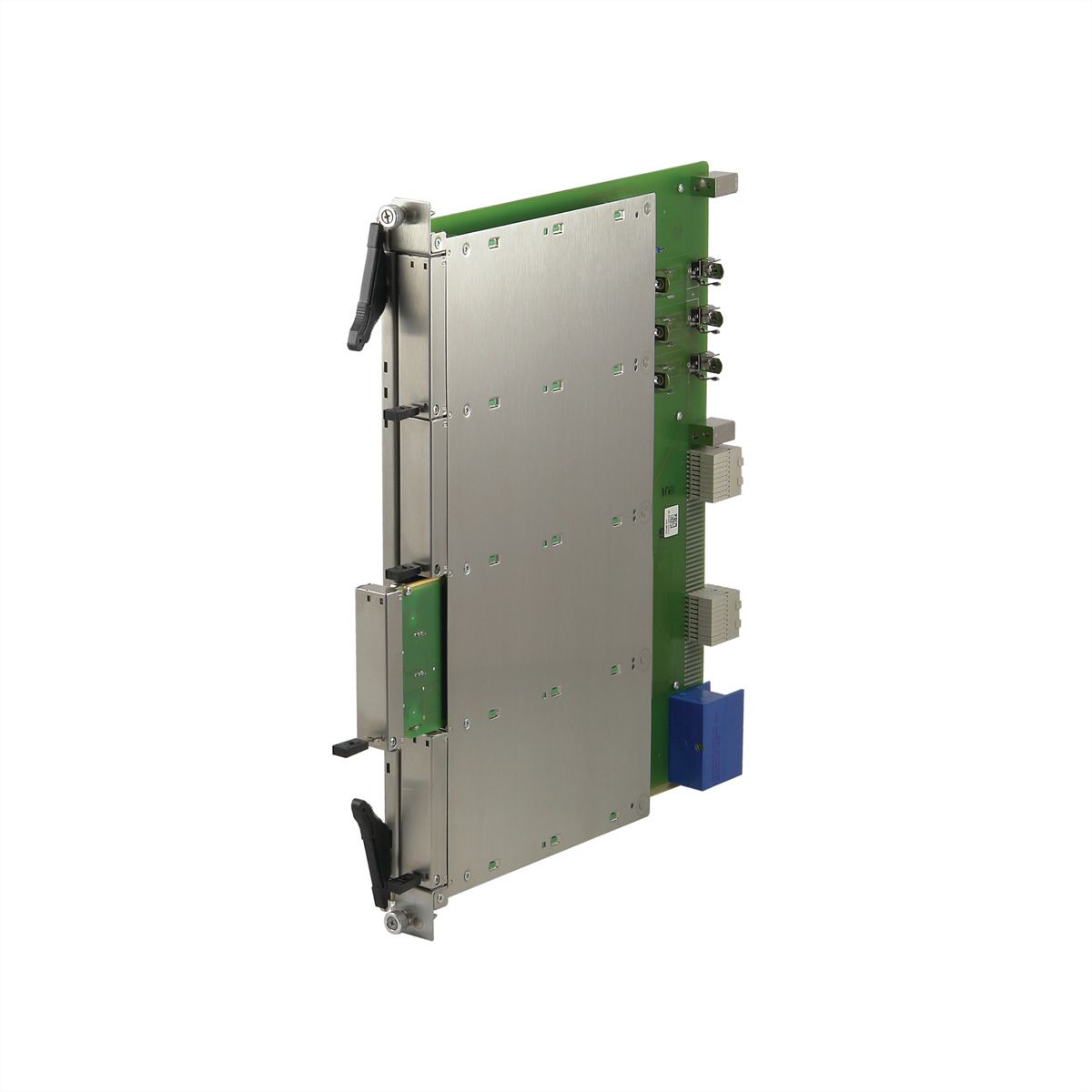 Mécanisme de support SCHROFF pour modules AdvancedMC de taille moyenne, avec poignée IEA et entretoises