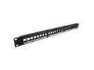 VALUE Panneau de brassage 19" pour keystones, 24 ports, 1U, non-blindé, noir