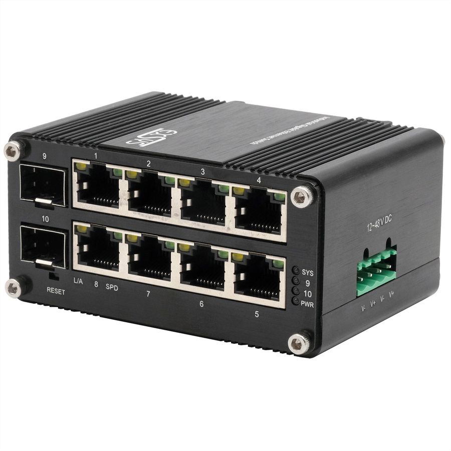 EXSYS EX-62035M-SFP Mini commutateur Gigabit industriel 8+2 ports, géré par le Web