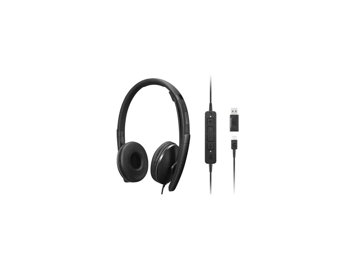 Lenovo 4XD1M45627 écouteur/casque Avec fil Arceau USB Type-C Noir